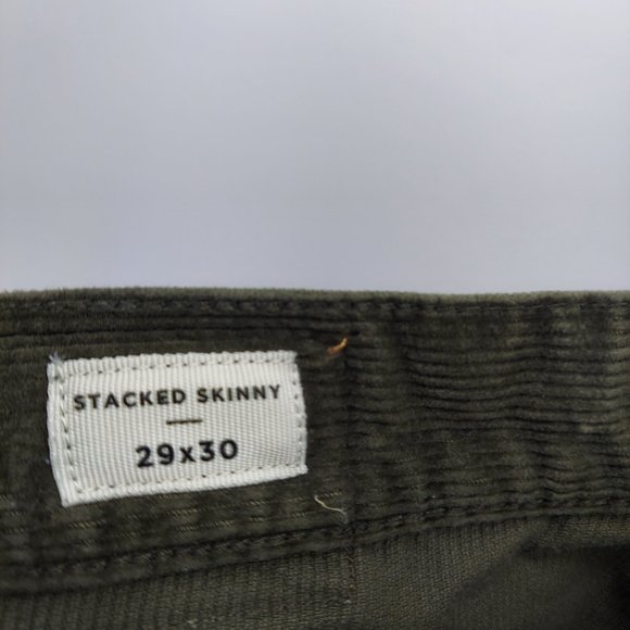 Pacsun Stacked Skinny green curdoroy  Jeans size 29 - Picture 10 of 12